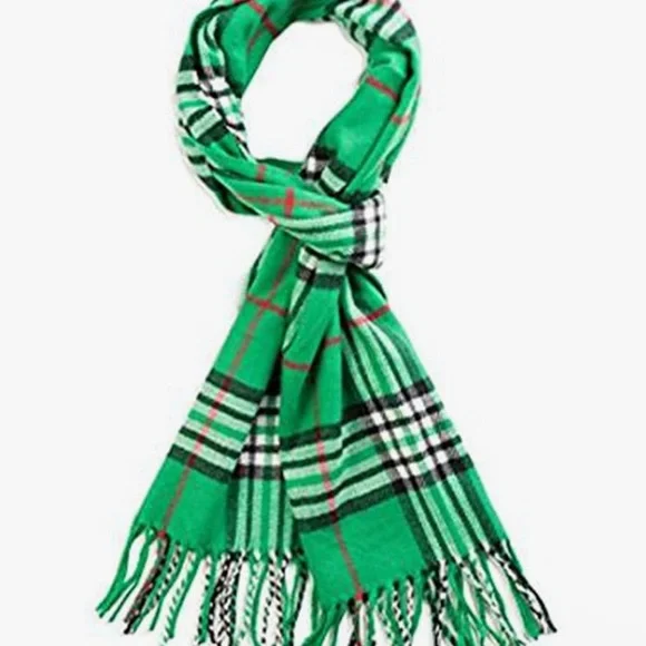 Green Plaid Women's Scarf - Picture 2 of 2